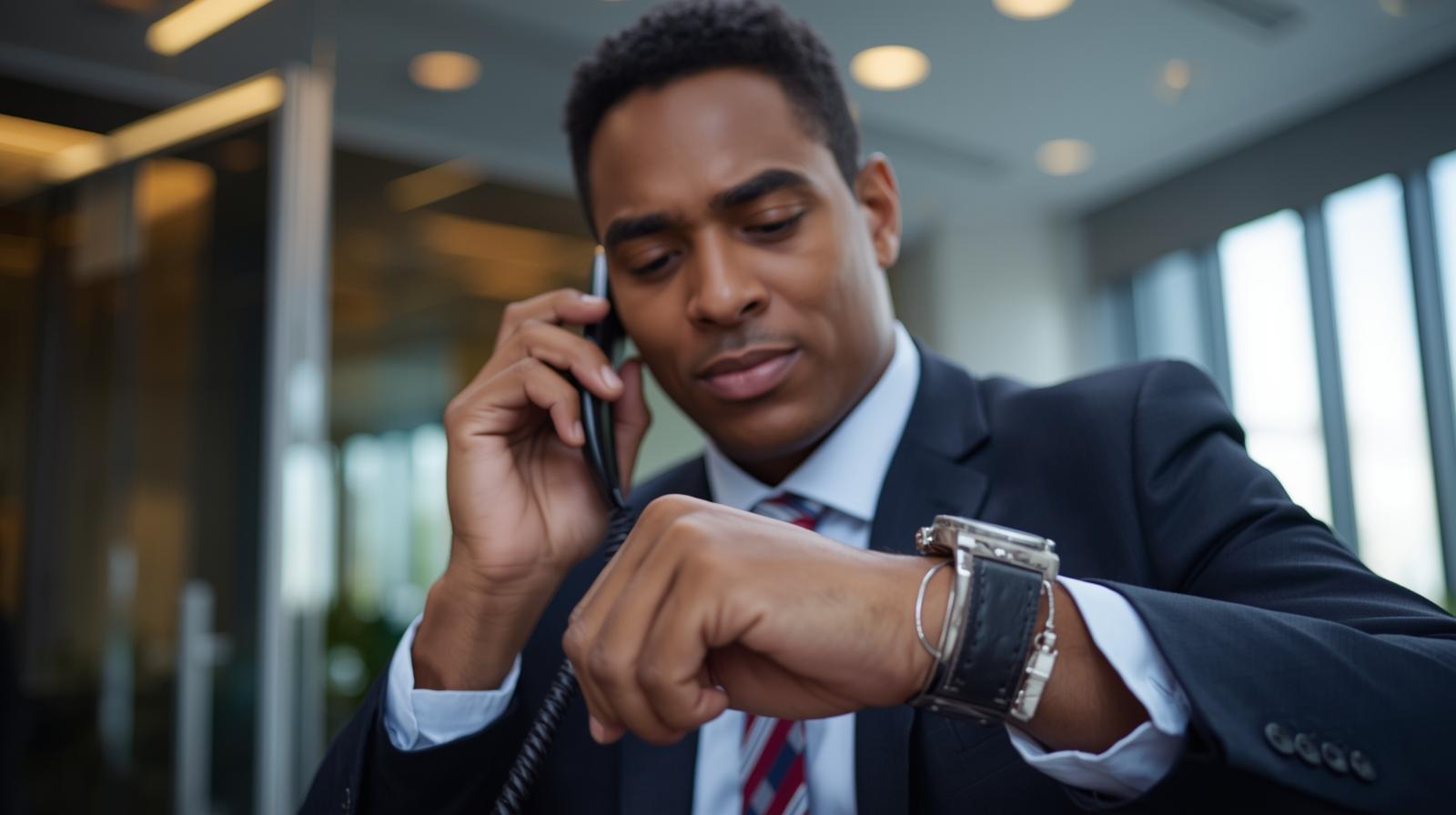 Professional on phone call